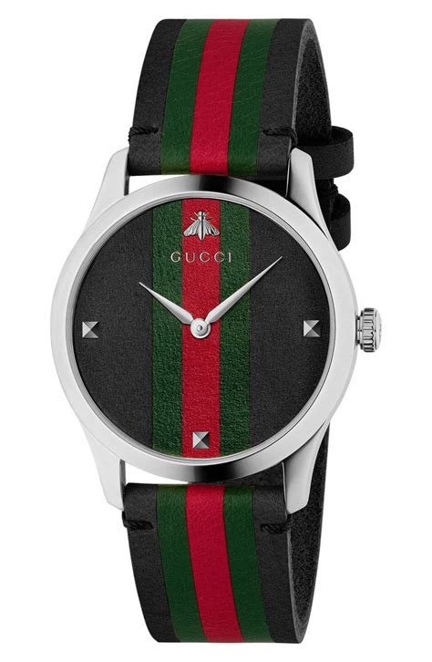 gucci watches leather strap|genuine Gucci watch strap.